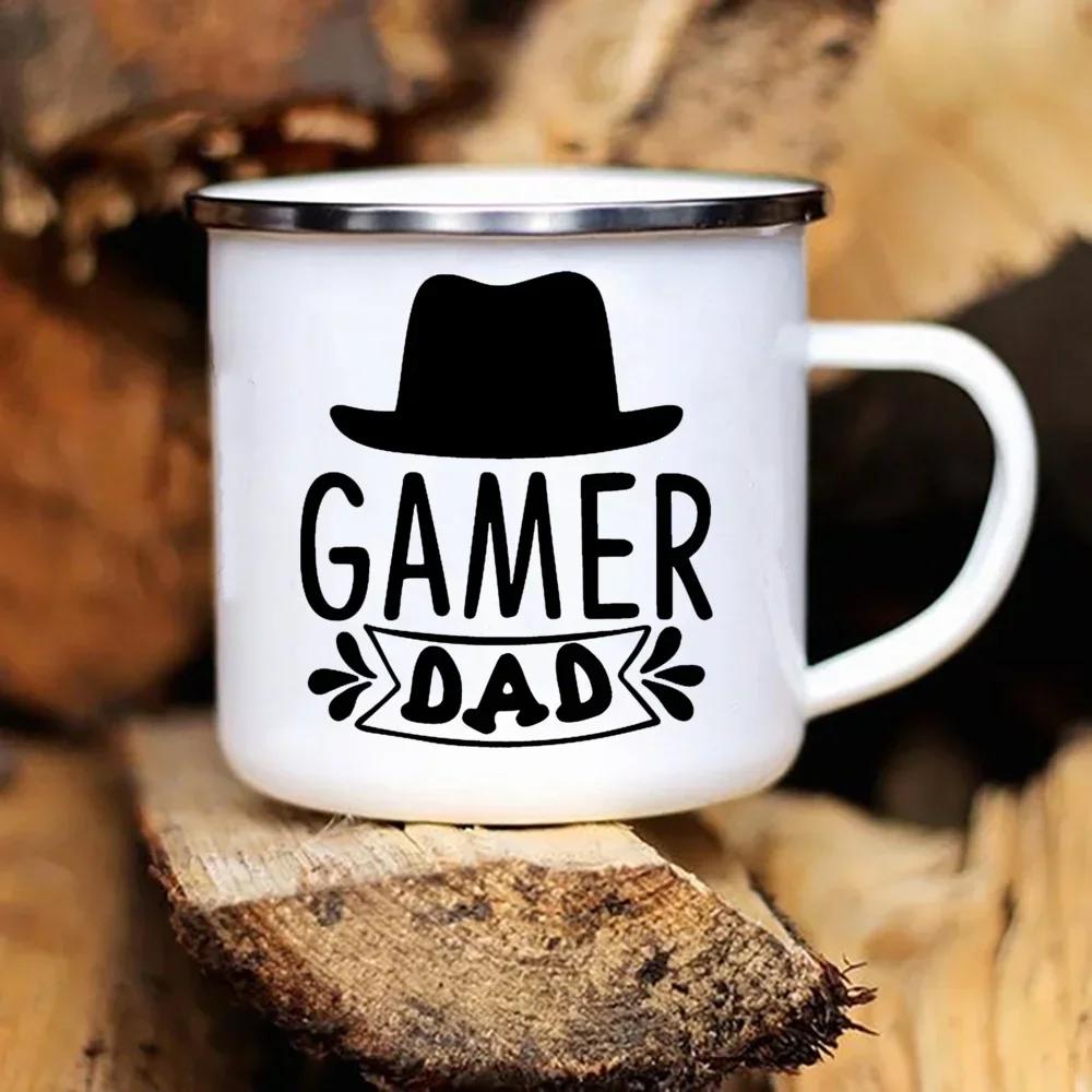 Coffee Tea Enamel Mug Father's Day Enamel Mug White Handled Cup Drink Water The Best Original and Fun Father's Day Gift
