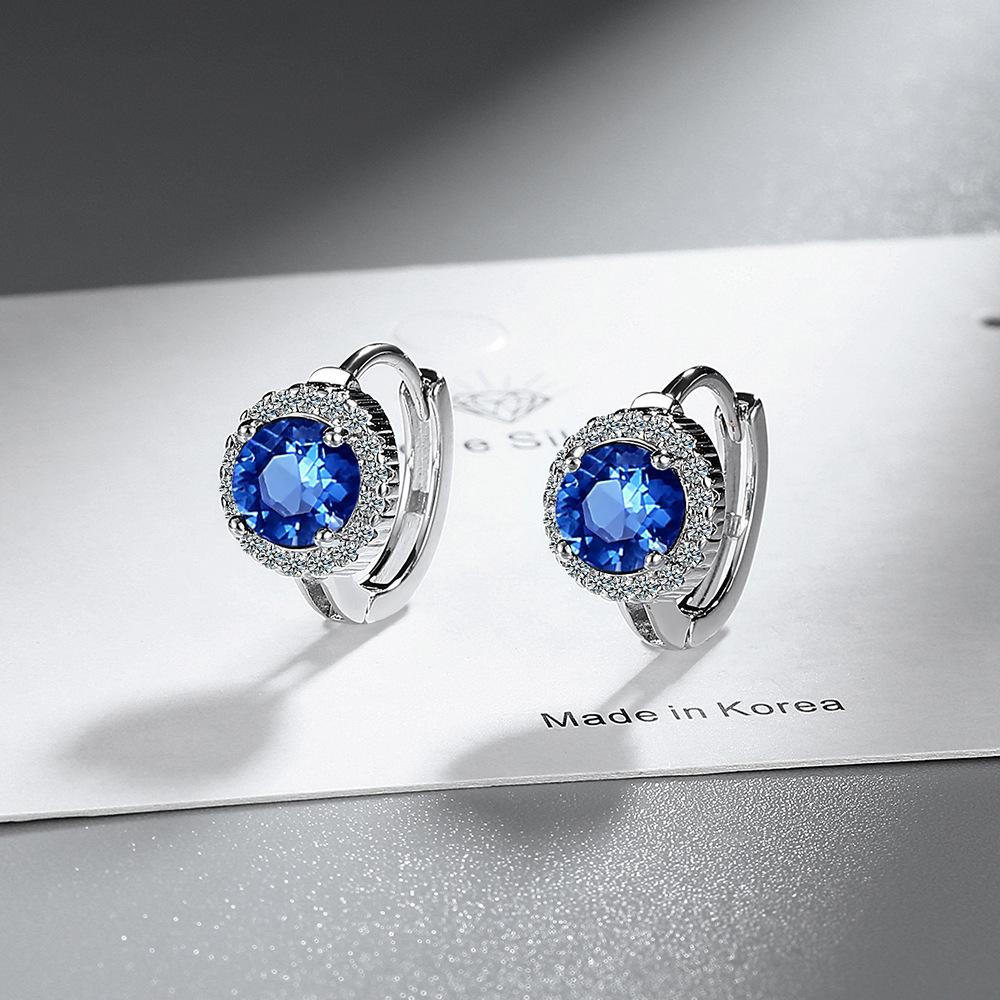925 Silver Earrings Superior Luxury Multiple Zircon for Women Fashion Jewelry Gifts Wedding Engagement Party Cute