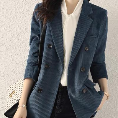 Sztruksowa marynarka damska na wiosnę i jesień Nowy koreański styl Brytyjski styl Casualowa góra garnituru