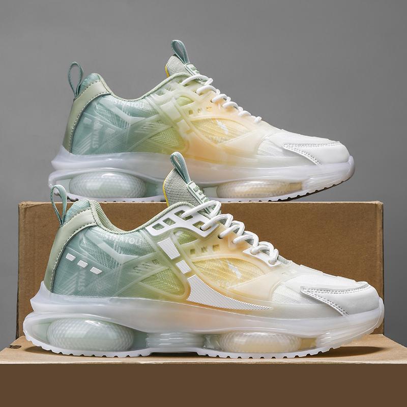 Men's shoes autumn breathable 2025 new youth sports leisure running heightening air cushion shock absorption mesh dad shoes