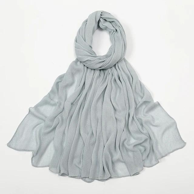 

Rayon Crinkle Muslim Women Hijab Viscose Cotton Turbans For Woman Wrinkle Islamic Shawls And Wraps Ramadan Hijabs Scarf 180*70Cm