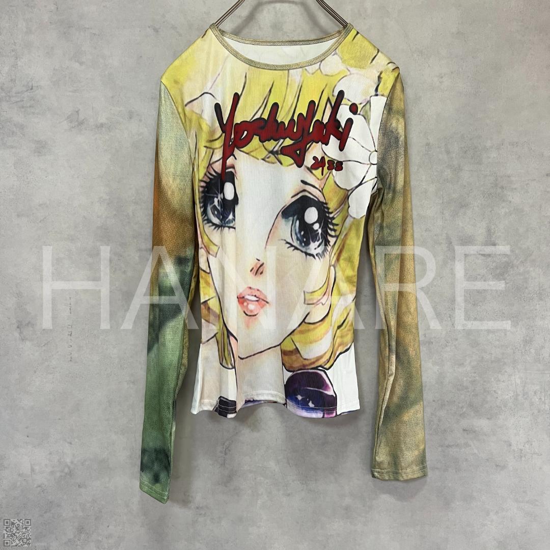 

[USED] Art print cut-and-sew top, Y2K, Chinese brand, Heisei era, long sleeves, Second Skin