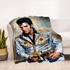 "Elvis Presley Inspired Golden Guitar Costume Jacket"Blanket Flannel Throw Blanket for Sofa, Bed, Travel, Camping, Office, Couch, Chair, And