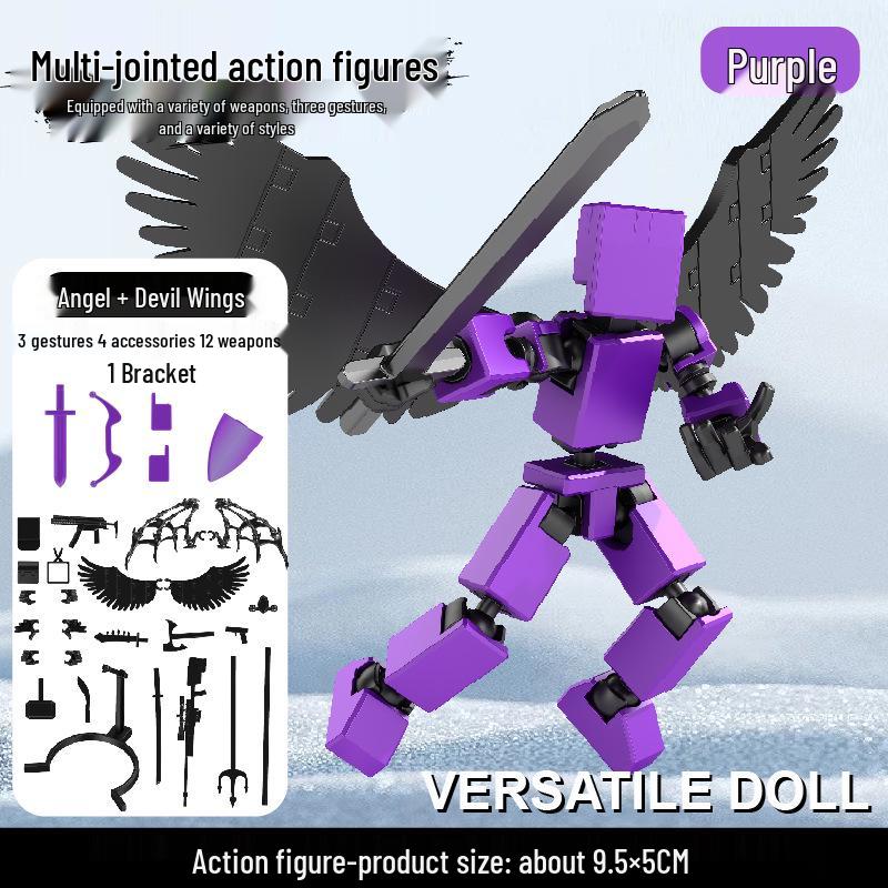 Lucky 13 Articulated 3D Printed Mini Action Figure with Personalized Joints