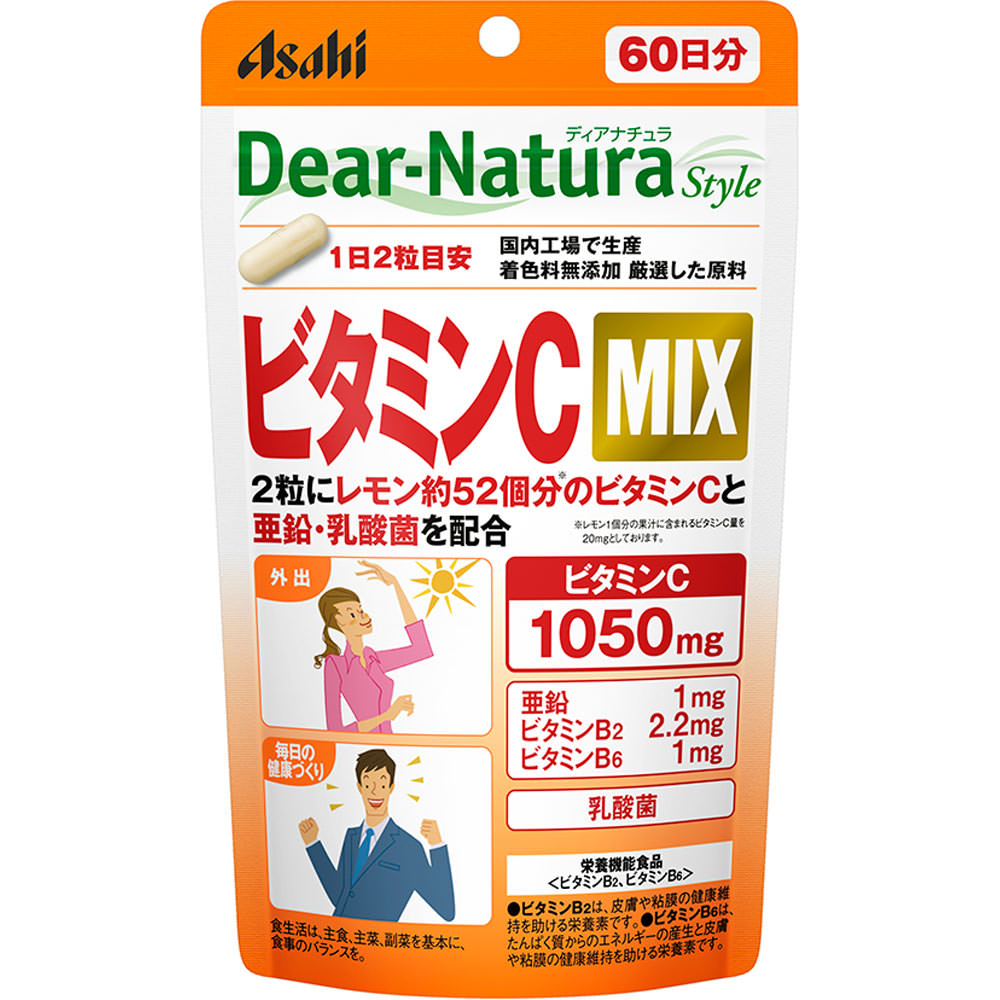 

Asahi Dear-Natura Dear Natural Style Vitamin C MIX 120 Tablets (60-Day Supply) Vitamins Vitamin C 1