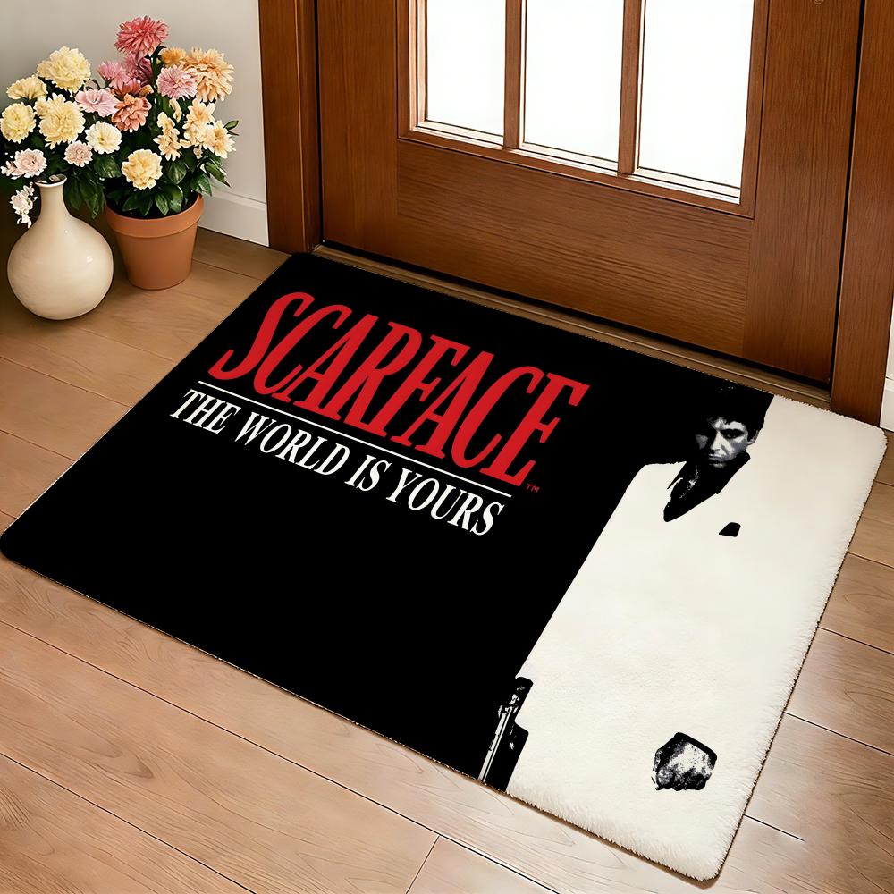 

Classics S-Scarface 1983 Floor Mat Cozy Flannel Soft Thick Non-Slip Mat For Living Room Bedroom Kitchen Decor Rugs 40x60cm