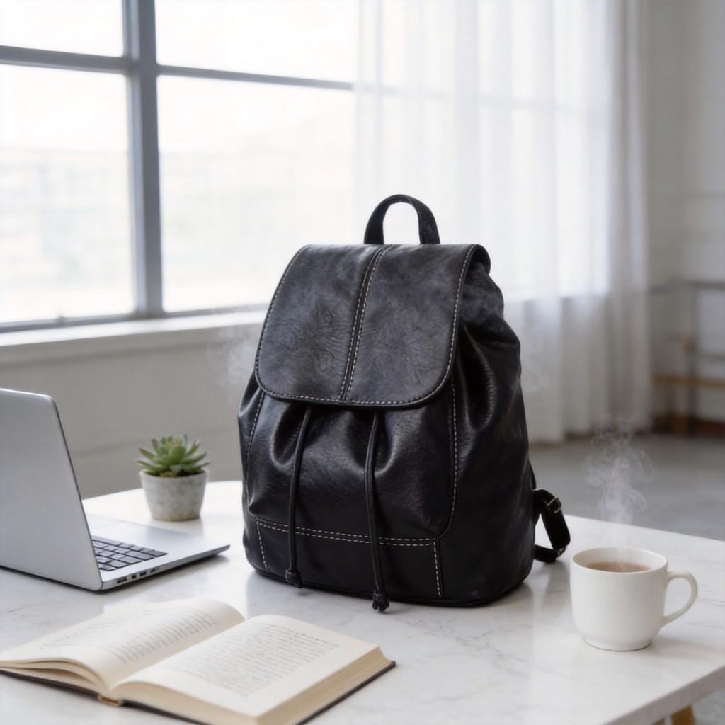 Minimalist Pu Small Backpack For Women With Durable And Inner Pocket