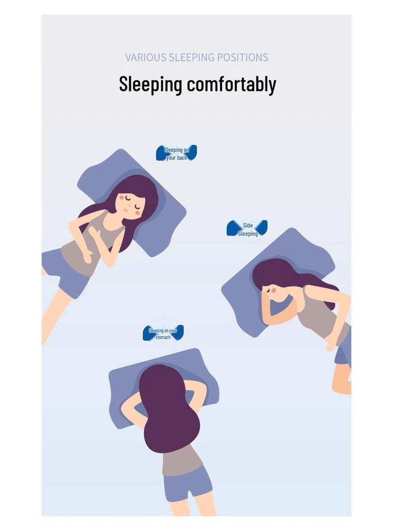 Butterfly-Shaped Memory Foam Pillow for Breathable Neck Support and Cervical Spine Comfort