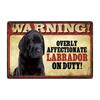 Cartel de Metal Divertido de Advertencia para Perros Decoración de Pared 20x30cm