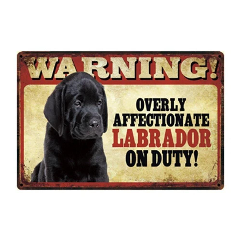 Funny Pet Dog Warning Metal Sign Wall Decor 20x30cm
