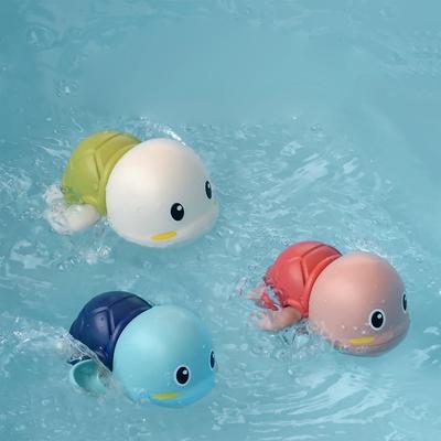 Clockwork Water Bath Children's Toys, Baby Bathing Water Bath Small Yellow Duck Small Turtle, Etc., Parent-child Interaction
