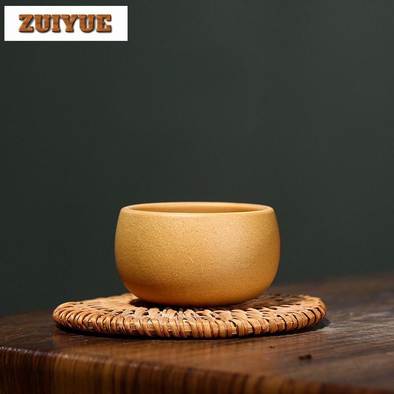 2pc/lot Chinese Purple Clay Teacup Traditional Beauty Tea Set Portable Personal Single Cup Handmade Custom Tea Accessories 55ml