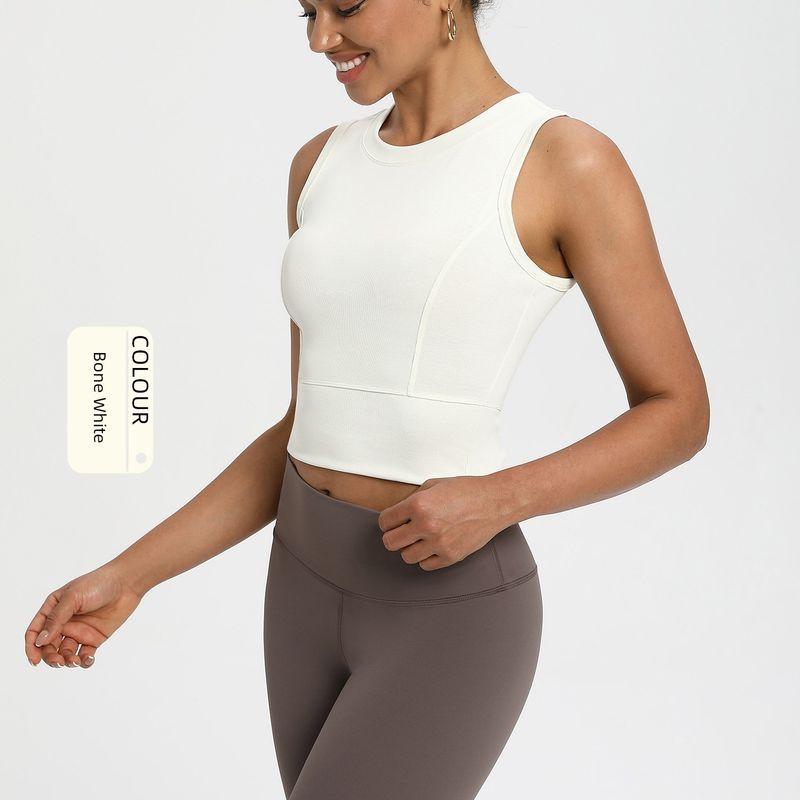 

Lu Same Style Stone Washed Rib Sports Vest Naked Women Sense Outwear Sleeveless Fitness Exercise Pilates Yoga Jacket Bone White XL [Suggested 62.50kg -70.00kg]]