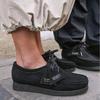 Clarks Originals Leather Round Toe Lace-Up Versatile Durable Breathable Low-Top Casual Shoes Women sneakers Black 261555224