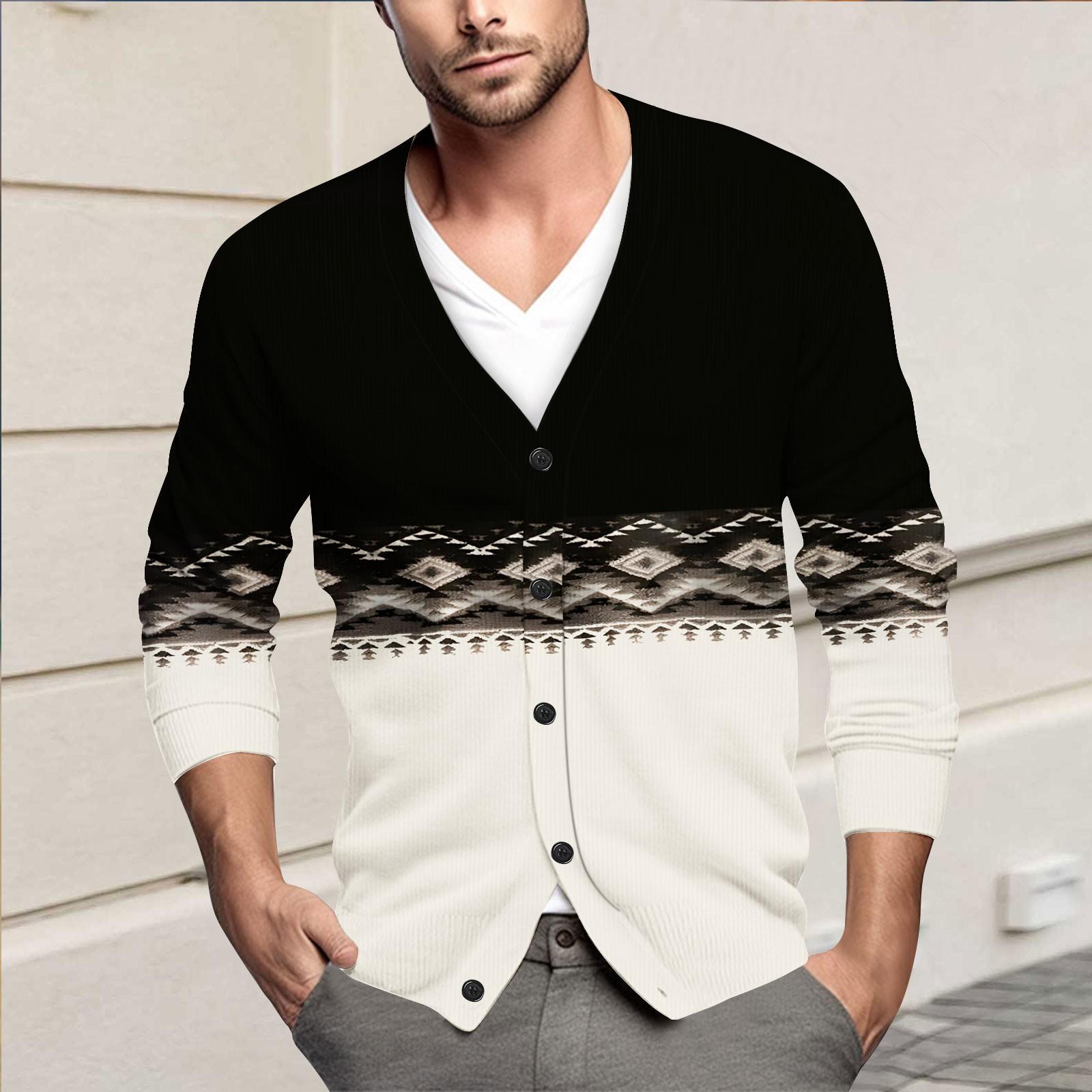 

Мужская повседневная однобортная модная куртка-кардиган с длинными рукавами на пуговицах XL белый