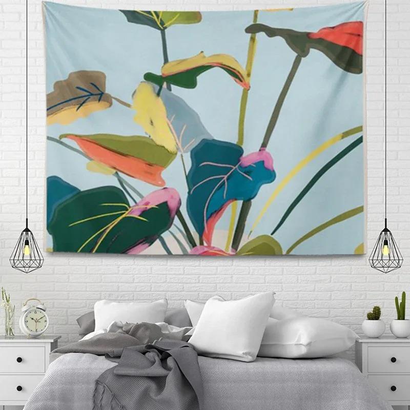 Простой Растение в Горшке Декоративный Гобелен Домашняя Стена Гостиная Офис Декоративный — фото 13