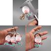 Oyster Shell Baby Car Keychain With Cartoon Animal Design For Kids Gifts