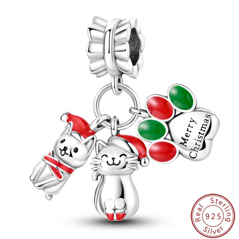 Cute Cat And Dog Series Copper Moon Butterfly Paw Print Charms 3Mm Diy Fine Jewelry Gifts Making