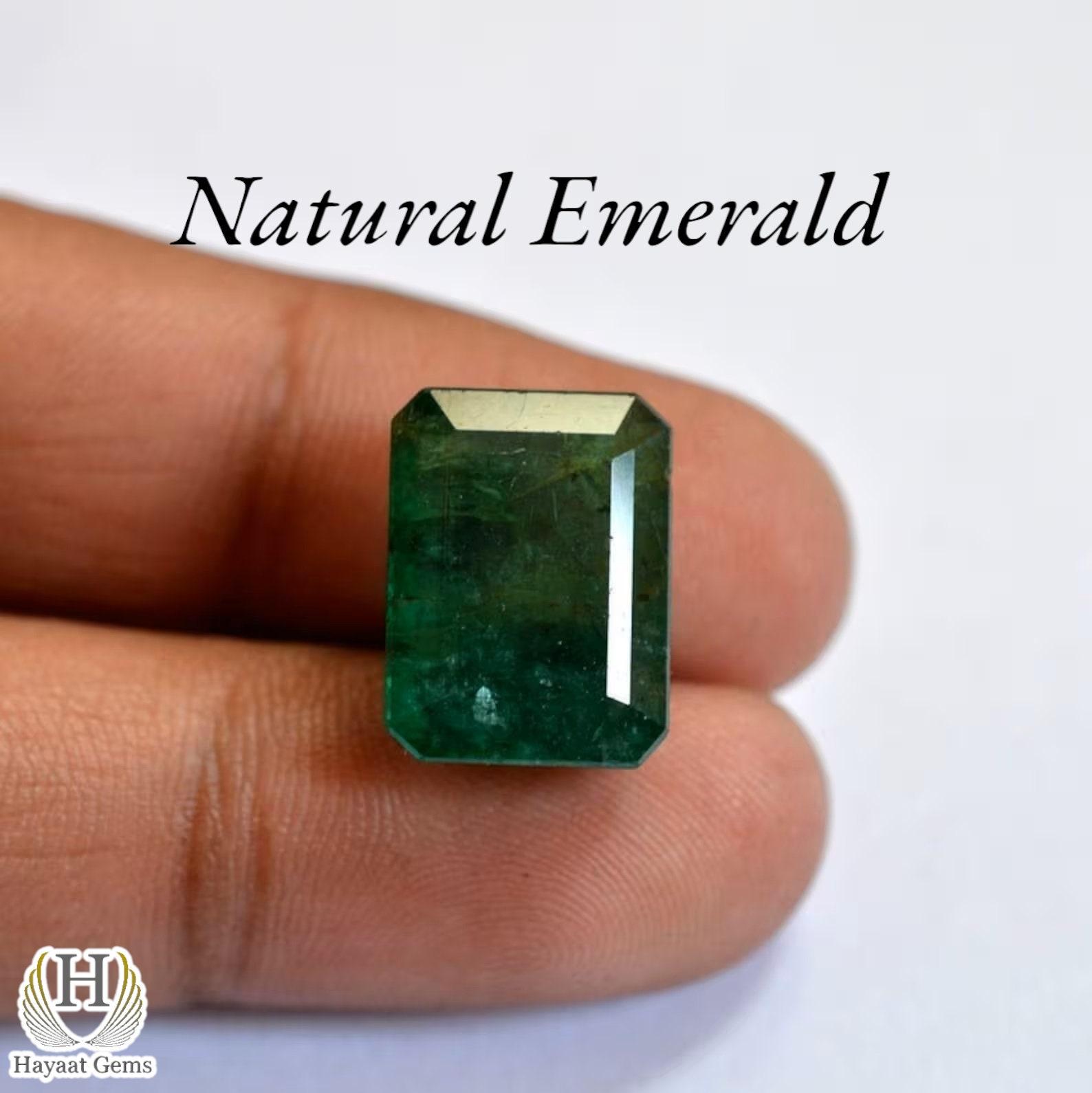 Natural Zambian Emerald: Octagon Faceted Loose Gemstone for Ring