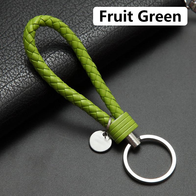 

1шт ремешок коричневый плетеный ремешок кожаный брелок ручной работы черный автомобильный брелок плетеный веревочный 13cm