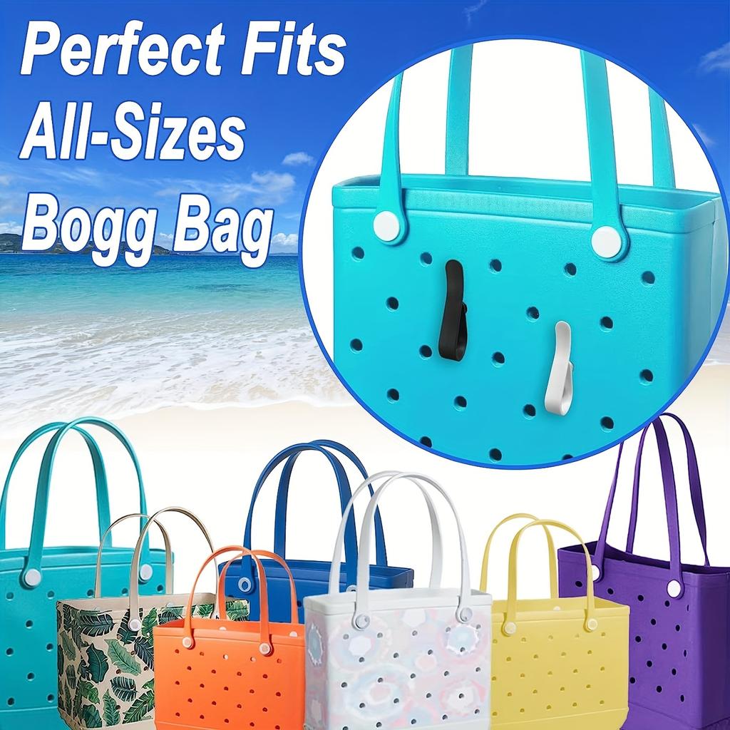 4Pcs Hooks for Bogg Bags, Accessories for Bogg Bag, Insert Keychain Holder Charms Organize Valuables for Beach Bag