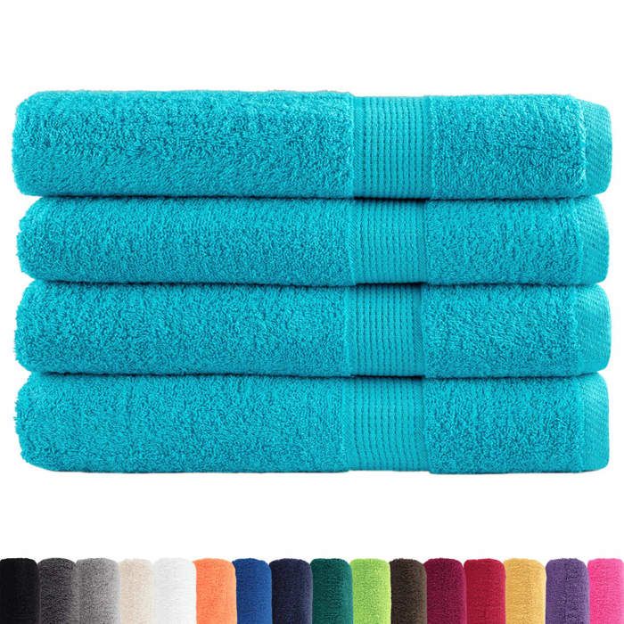 VidaXL Premium Quality Towels 4 Pcs, Shower Towels, Bath Sheets, Toilet Guest Towels, 137462