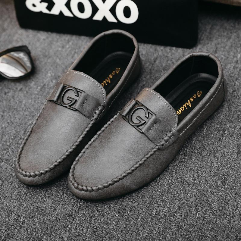 

Loafers men s lazy shoes soft leather shoes Korean version casual shoes men s shoes summer new men s versatile trend shoes 44