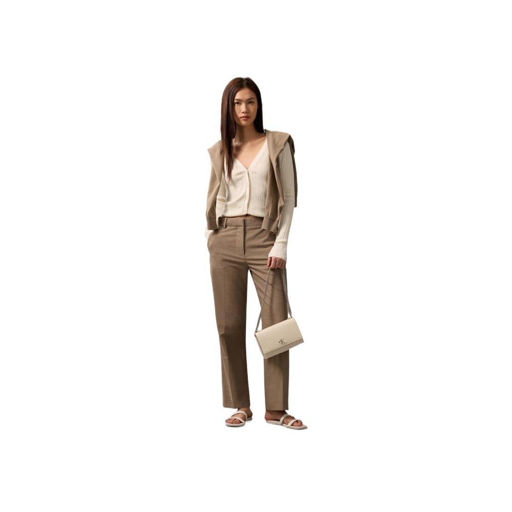 New CALVIN KLEIN Synthetic Material Crossbody Bag, Shoulder Bag Medium Size Women's Chalk White DH2806-67U