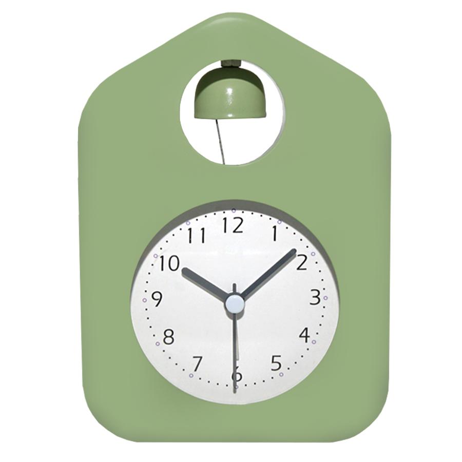 1pc simple metal cartoon quartz alarm clock, living room desktop/bedroom bedside silent night light clock