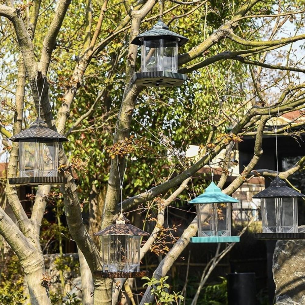Plastik Vogel Futterstation Turmform Vogel Futtertablett Futterbehälter Außenbereich