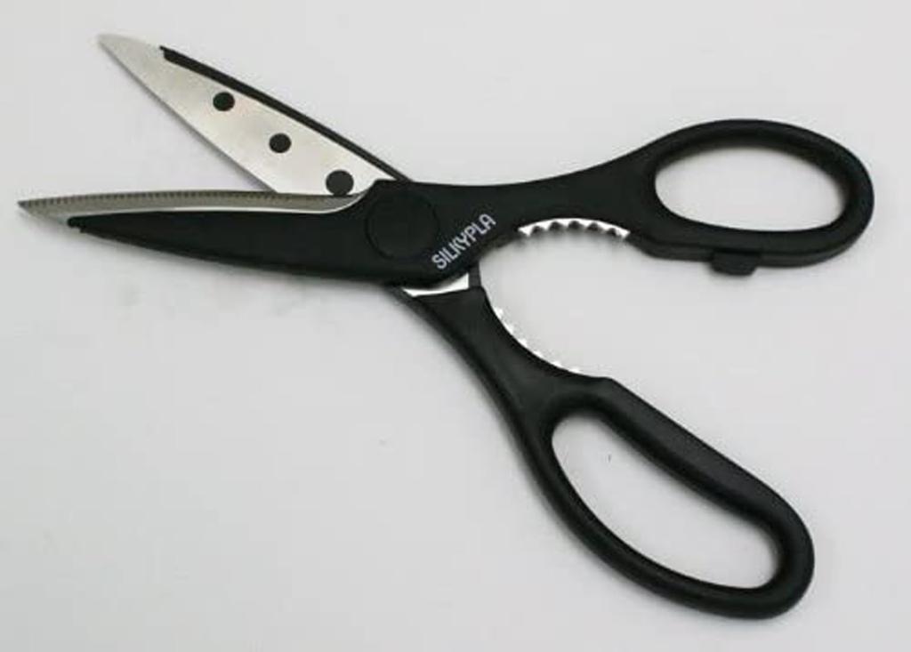 Marusho Industry Silky Cooking Scissors Black Stainless Steel ABS Resin Antibacterial Japan BLY1503 KSP-220 Blade Handle (with Agent)