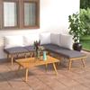 Day and Night - Day and Night Garden Furniture 6 Pieces with Cushions Solid Acacia Wood
