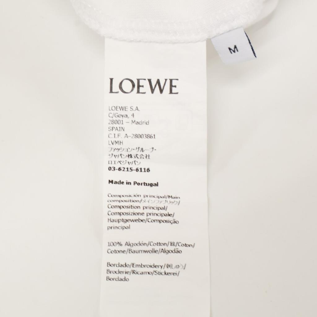 Loewe H526Y22X75 White Regular Fit T-Shirt Tops M whiteUsed