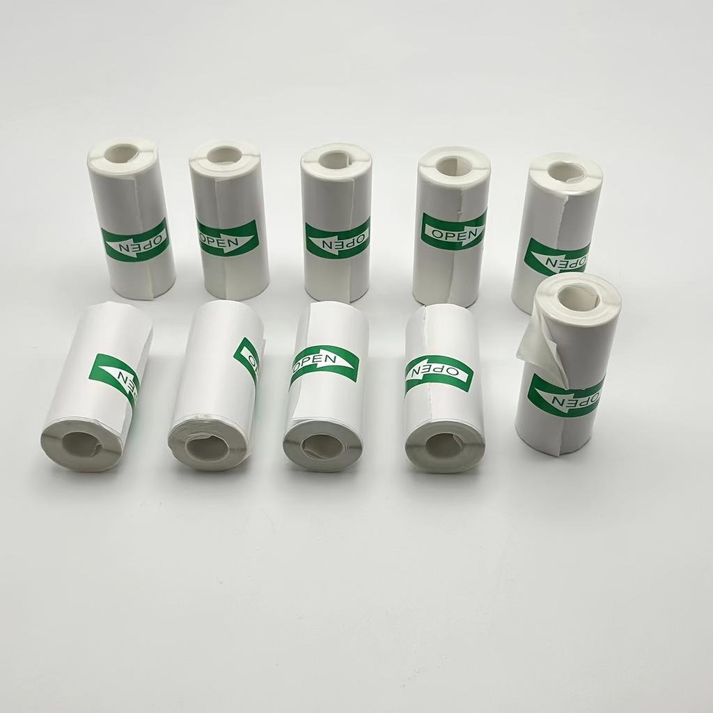 10 Rolls 57mm Premium Self-Adhesive Thermal Label Paper | Mini Printer Sticker for Wireless Study Notes & Photo Printing