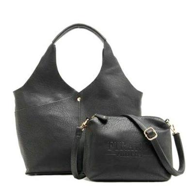 FIRANO Stitch Pocket 2-Way Bag & Shoulder Bag Set, Women's, ARNO LABEL, A401432, Black