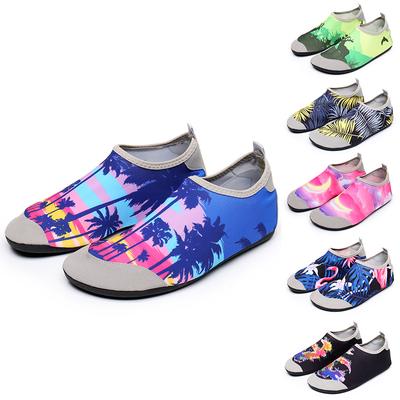 Men’s and Women’s Water Shoes Print Quick-dry Non-slip Breathable Aqua Sock Outdoor Beach Swimming Aqua Socks for Surfing Yoga Pool Exercise
