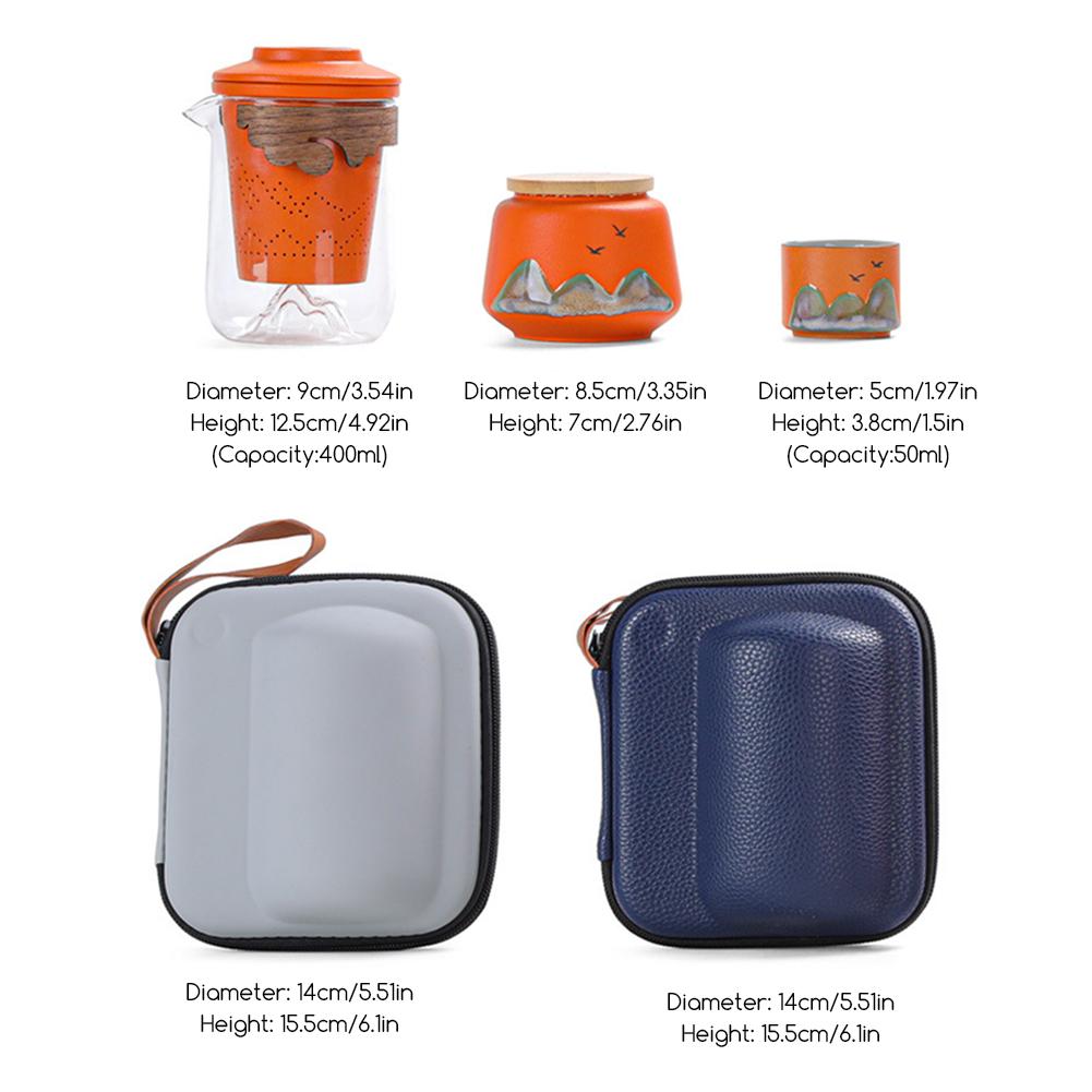 Tragbares Teeservice Geschenk für Jahrestagung Vintage Keramikkunst Für Teeliebhaber Anspruchsvolles Geschäftsreise