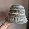 Women Wide Brim Woven Fisherman Hat With Polyester Material For Gift Summer