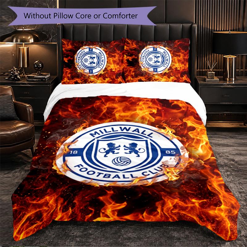Millwall Calcio Set Biancheria da Letto 3 Pezzi Morbido Copripiumino con Federe Set Decorazione Camera da Letto per la Casa