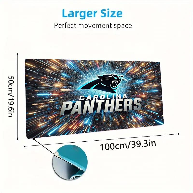 Carolina Panthers Logo Color Mouse Pad Large Gaming Table Cushion Non-slip Laptop Tablet Big Mousepad XXL Mat Mini PC Playmat With Lock Edge
