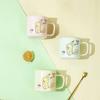 SHUNXIANG Pokemon Ceramic Cup Pikachu Three-Color Cute Cartoon Coffee Tea Mug Daily Use Cup for Home Office Anime Fan Gift Cups