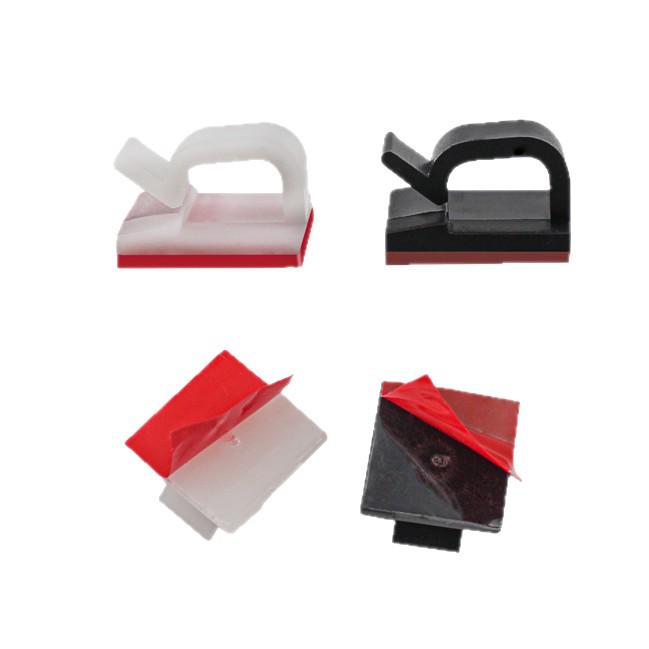 Self-Adhesive Cable Clip Holder - Plastic Wire Mount & Organizer