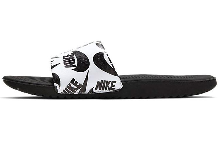 Nike Kawa Stitching Slippers Black White Kids  CT6619-100 31