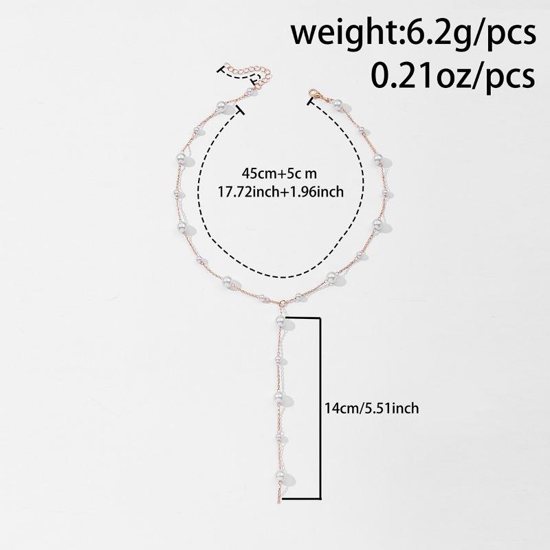 Pearl Necklace Jewelry Women's Autumn and Winter Fashion Versatile Niche Light Luxury Fringed Sweater Chain Long