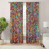 Boho Set Geometric Polka Dot Digital Printing Curtain Living Room Blocking Translucent Top Curtai Curtains Of 2 Made Polyester With Grommet Area Decor