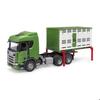 Camion De Transport D'animaux - BRUDER - Scania Super 560R - Rampe Extensible - Bœuf Inclus