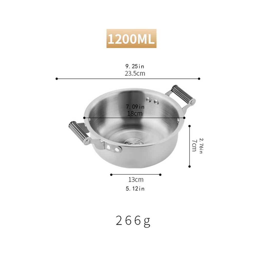 Koreanischer Ramen-Topf Mehrzweck Schnellheizend Doppelohr Suppentopf Pfanne Trockentöpfe Haushalt Meeresfrüchte-Topf Instant-Nudel-Topf