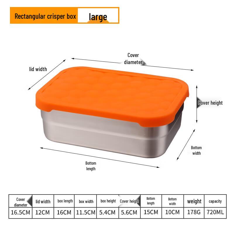 304 Stainless Steel Food Storage Container
