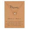 12 Constellation Pendant Necklaces Jewelry Choker Necklace Zodiac Sign Charm Necklace Birthday Gifts Aquarius Pisces Leo Virgo