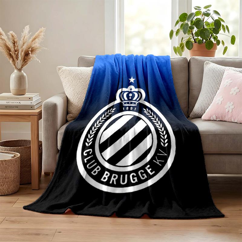 Club Brugge KV Blanket Flannel Blanket Soft Cozy Plush Throw for Sofa Bed Lightweight Home Decoration